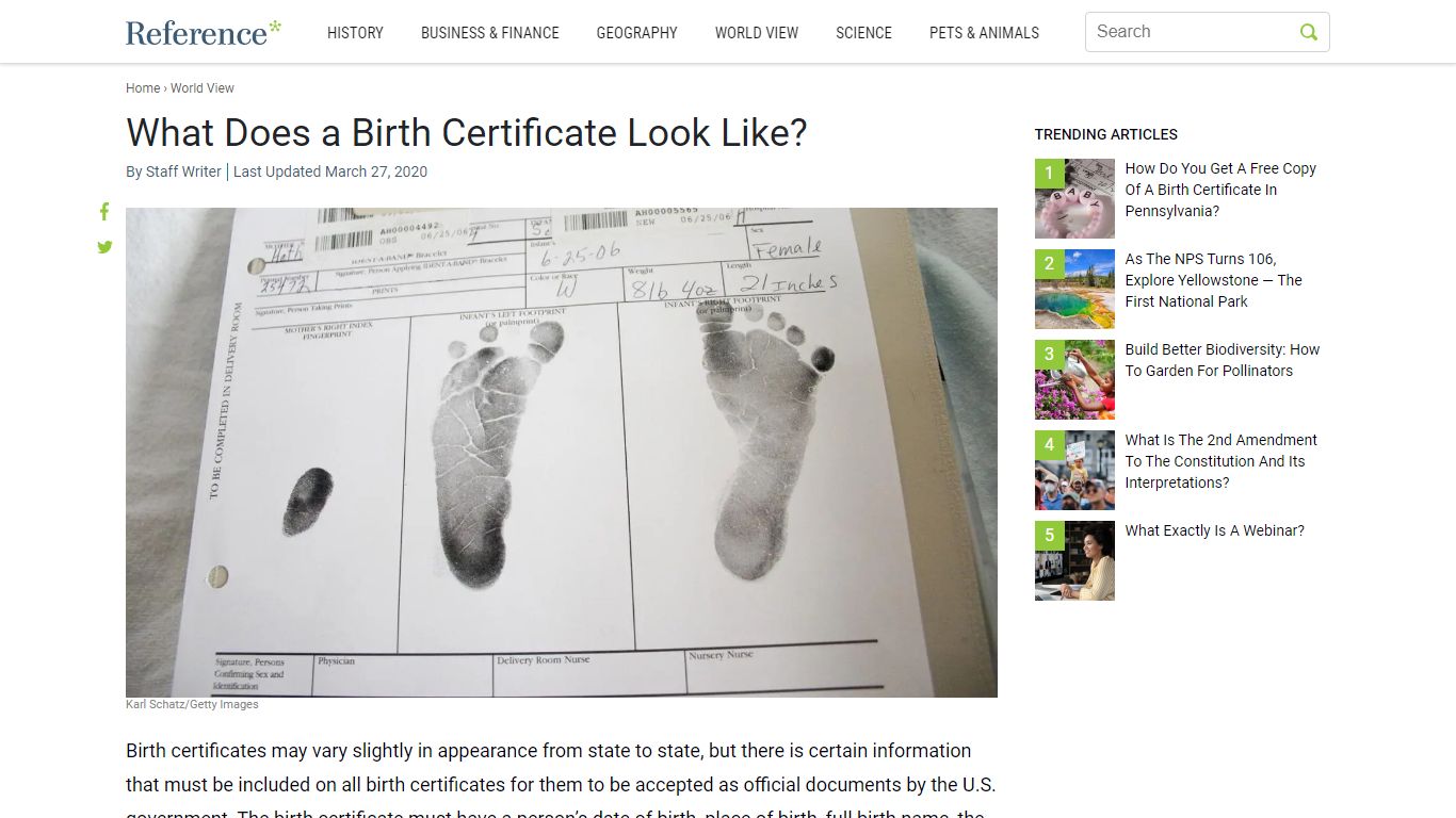 What Does a Birth Certificate Look Like? - Reference.com