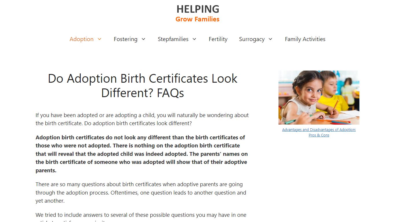 Do Adoption Birth Certificates Look Different? FAQs